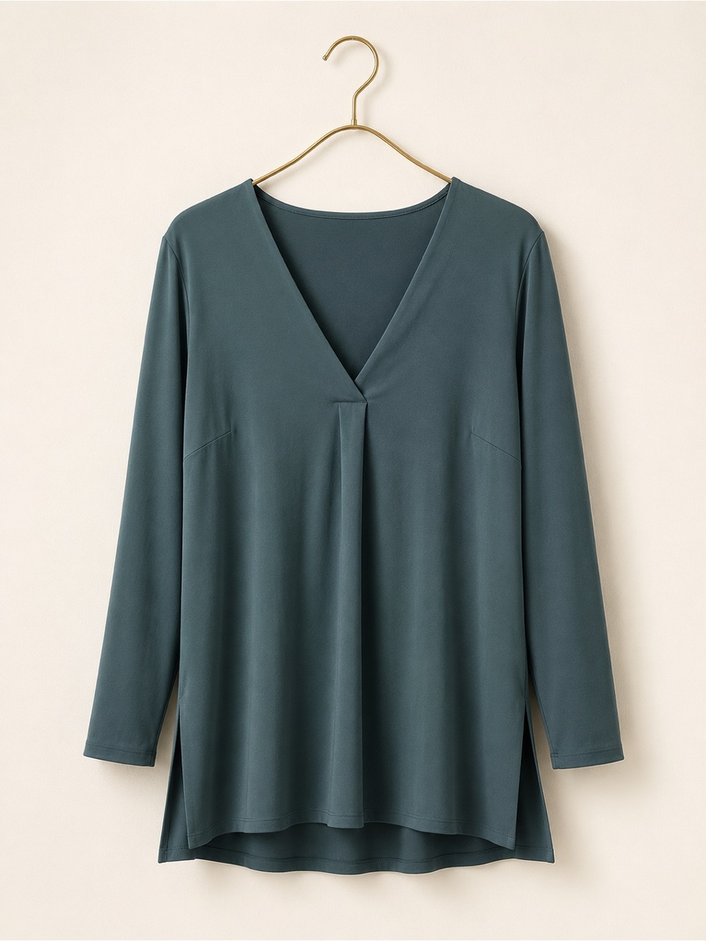Universal Standard Teal V-Neck Long Sleeve Tunic XS 10–12